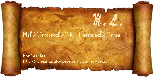 Márcsák Leonóra névjegykártya